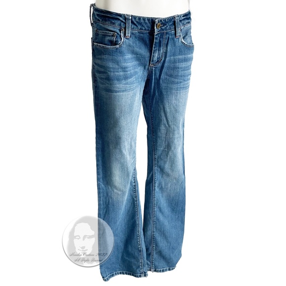 American Eagle Outfitters Jeans True Boot Distressed Size 6 Long - Picture 4 of 10